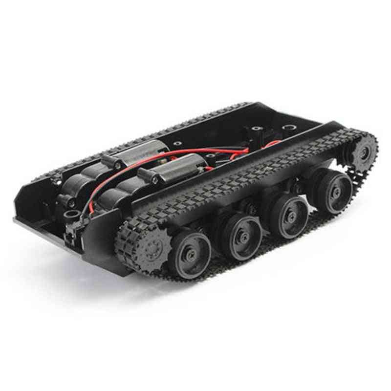 Säiliö älykäs robotti auton alustapaketti kumirata telaketju Arduino robotti lelut lapsille (musta)