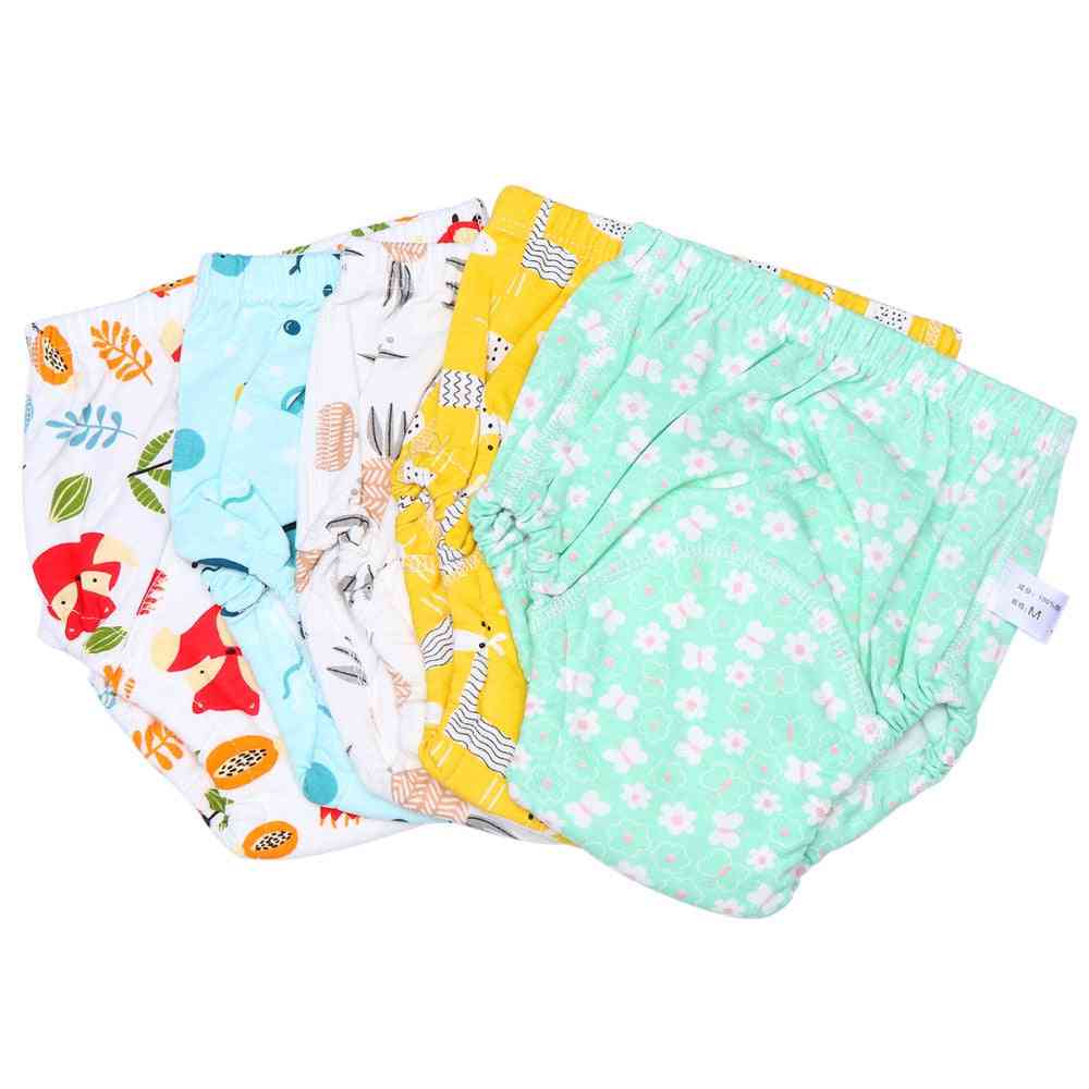 5pcs Of Soft Printed, Tpu And Washable Baby Toilet Training Pants