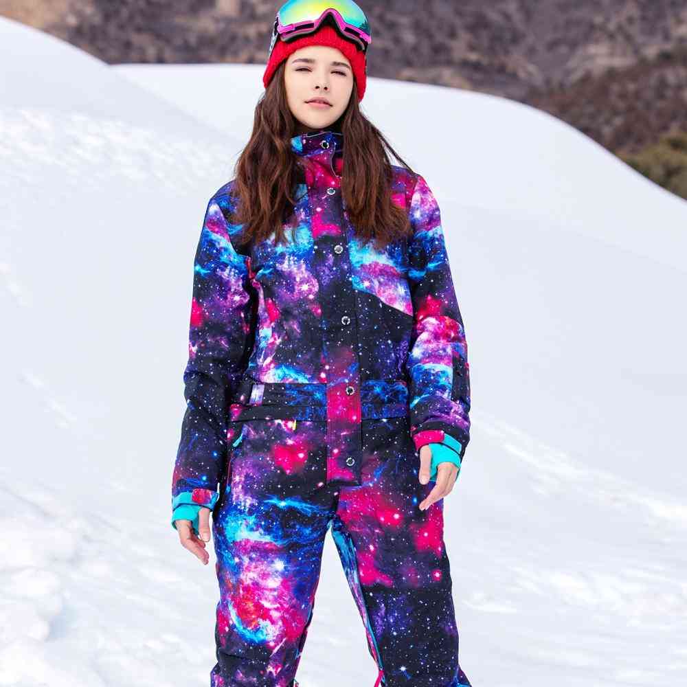 Combinaison de ski une pièce imperméable magique femmes snowboard neige vêtements d'hiver