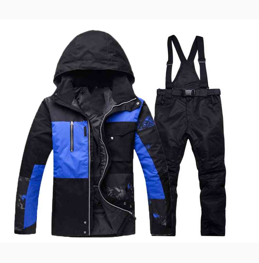 Winter Warm Snow Male Clothes Set, Outdoor Thermal Waterproof Windproof Jackets And Pants