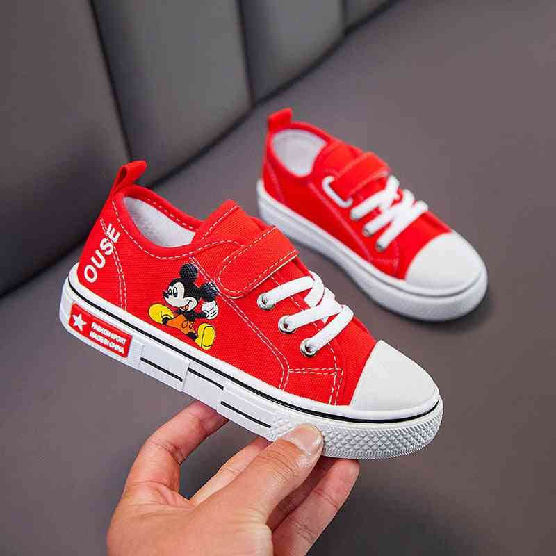 Spring & Autumn Canvas Shoes, Cartoon Mickey Mouse Girl Shoe