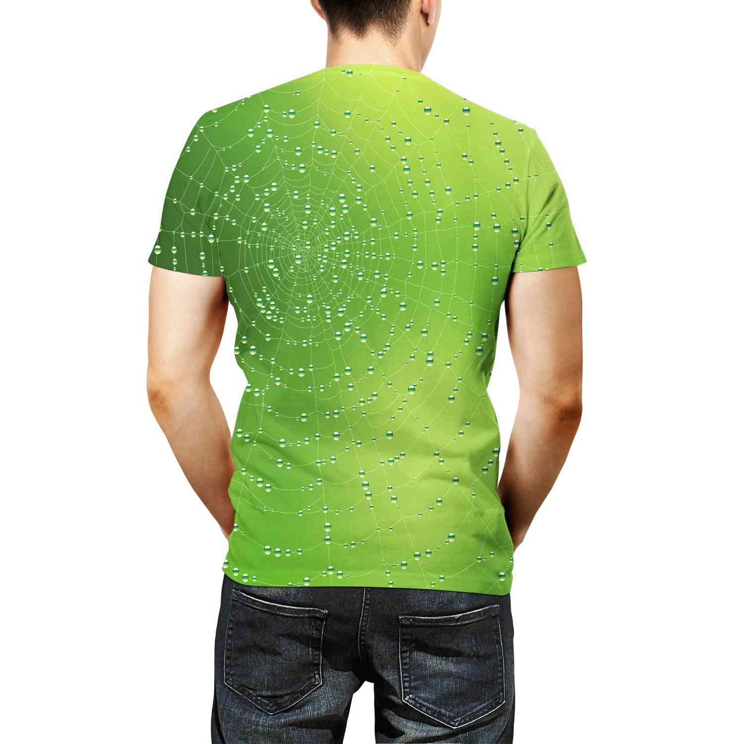 Camiseta de manga corta de verano con estampado de gotas de agua para hombre