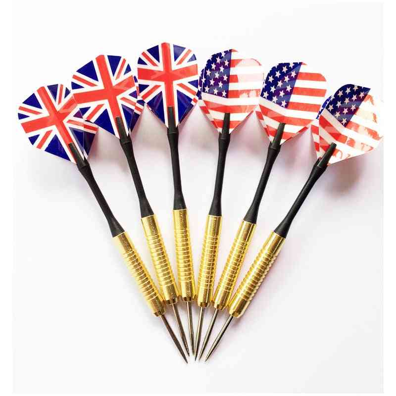 Professional Steel Tip Darts Set With Two-kind Nice Flag, Pattern Tips, Points Needle Darts
