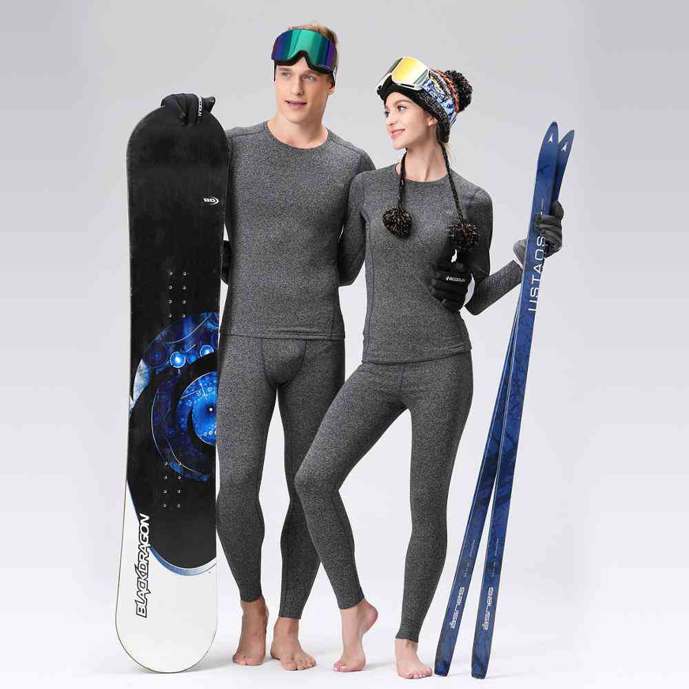 Men-women Thermal Underwear Set. Winter Quick-drying Warm Tights Fitness Clothing