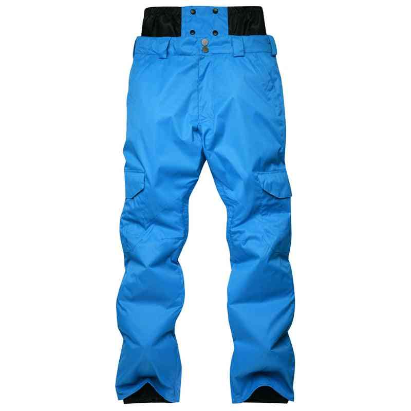 מכנסי סנובורד לגברים חורף חיצוני עמיד למים ברוח חימום עבה מכנסי סקי בגובה גבוה יותר