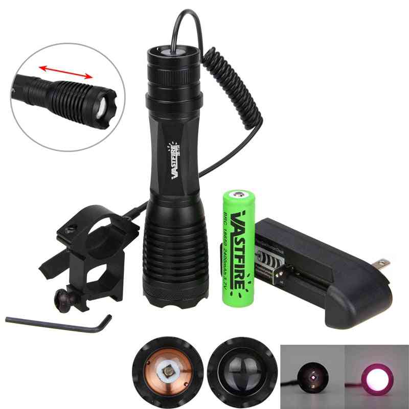 Infrared Led Zoom Flashlight, Night Vision Hunting Torch