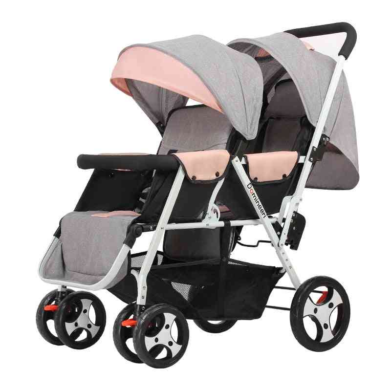 Twin Baby Lightweight Folding Front Rear Reclining Trolley, Stroller