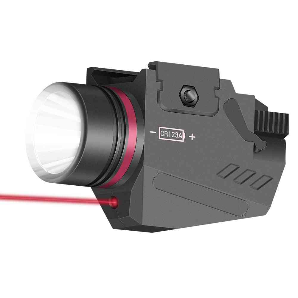 Tactical Led Weapon Gun Light, Flashlight Red Dot Laser, Sight Military Airsoft Pistol