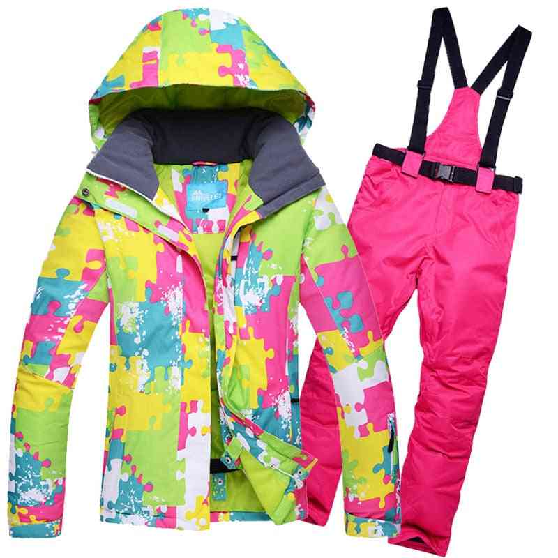 Marche di sci invernali giacca / pantaloni di alta qualità per le donne sci impermeabili calde
