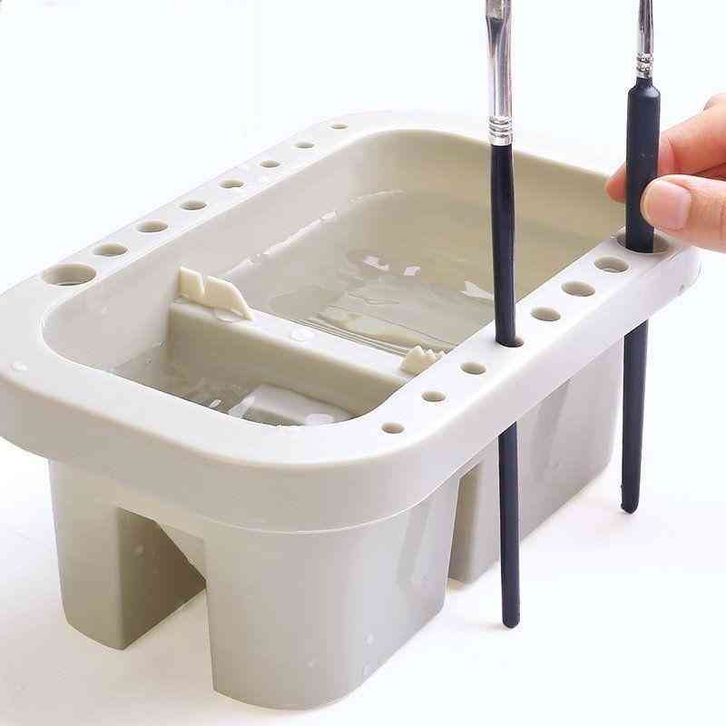 Mltifuctional Paint Brush Washer Buckets With Palette Drying Tool For Watercolor Oil Painting