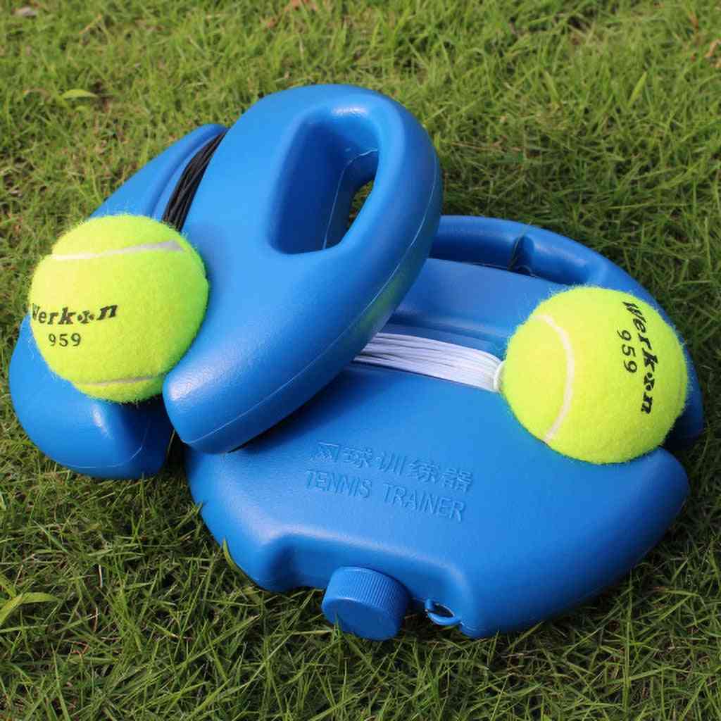 Portable Tennis Training Aids Tool, With Elastic Rope Practice Self-duty Trainer Device