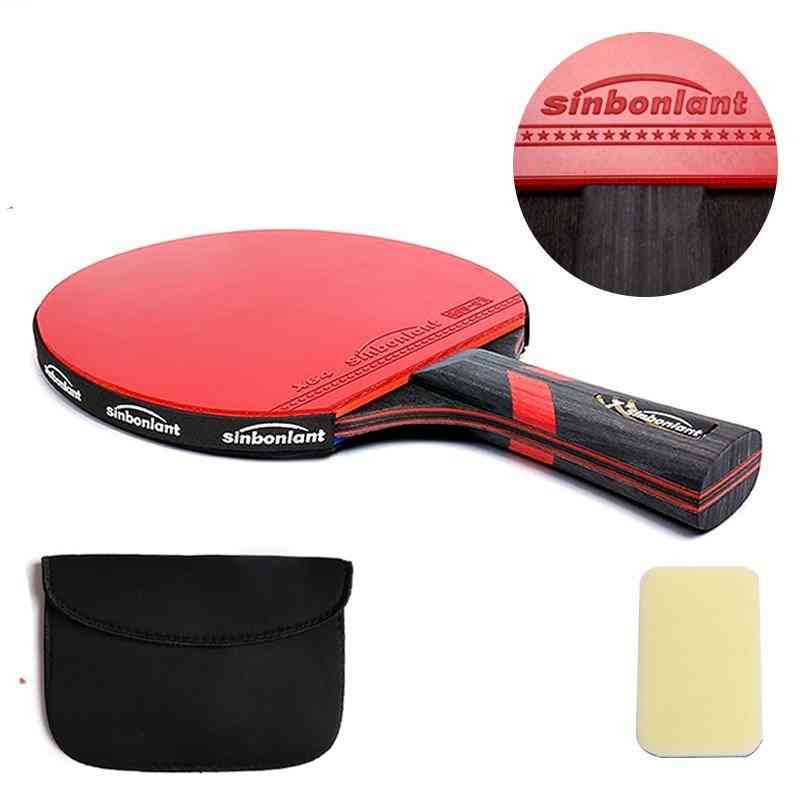 Professional Table Tennis Rackets With Double Face Pimples And Case