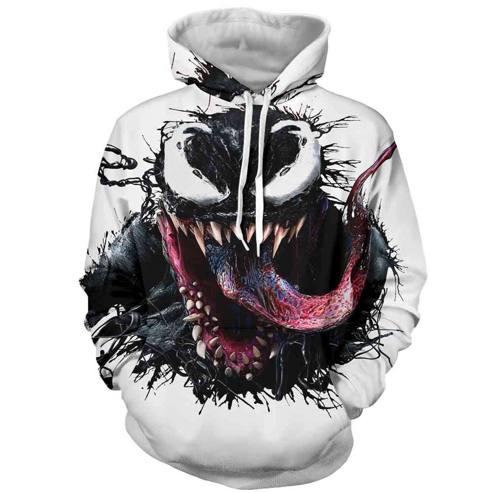 3d Venom Cartoon Printed-casual Hoody Sweatshirt