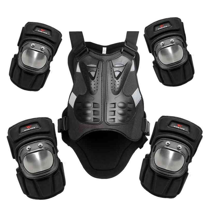 Snowboarding Jacket, Motorcycle Chest Elbow Knee Protection Vest & Pads