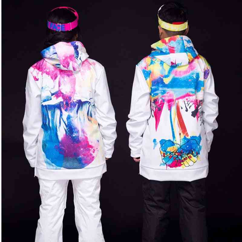 Men Women Outdoor Snow Coat Sports Wear Hoodie Waterproof Windproof Jacket