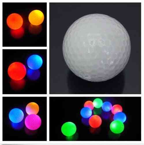 Light-up Flashing, Night Light, Glowing Fluorescence, Golf Balls For Golfing Gold Ball