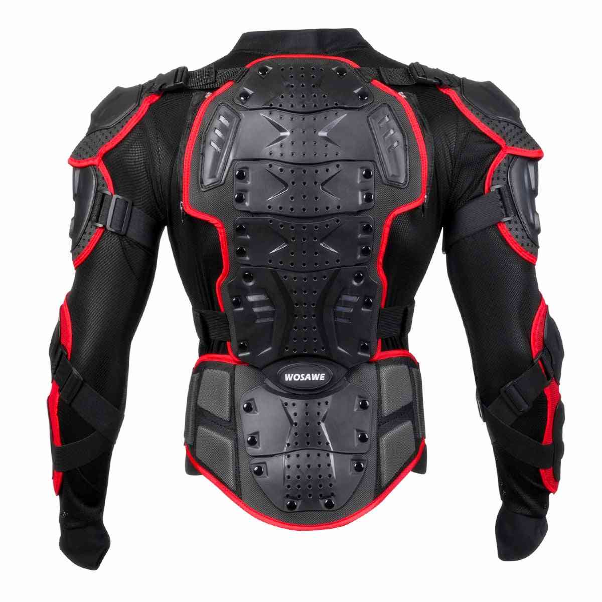 Jaqueta de armadura de corpo inteiro masculina de motocross corrida proteção de ombro costas tórax proteção de cotovelo