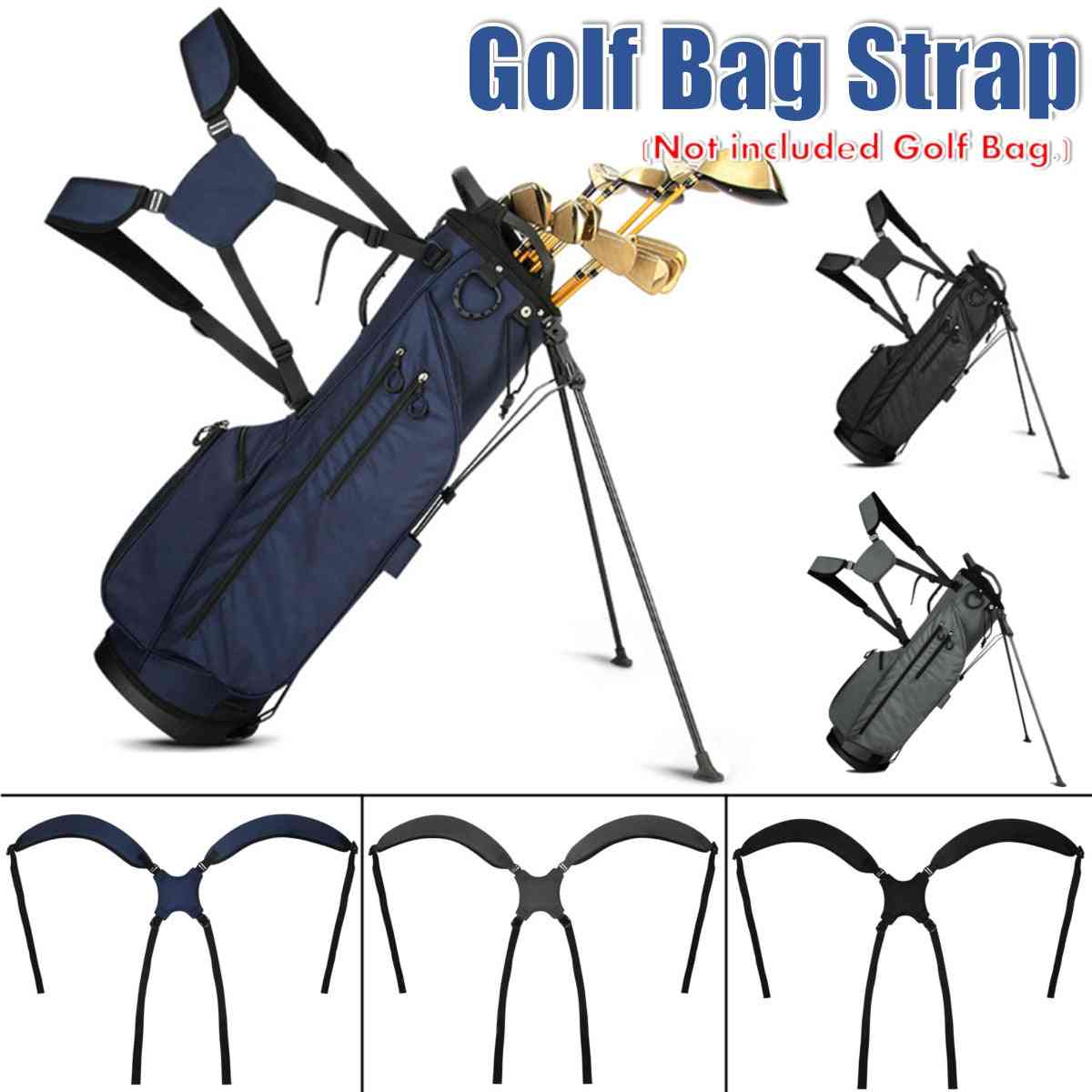 Golf Shoulder Strap Padded For Carry Bag, Foldable/ Adjustable/ Replacement Accessories