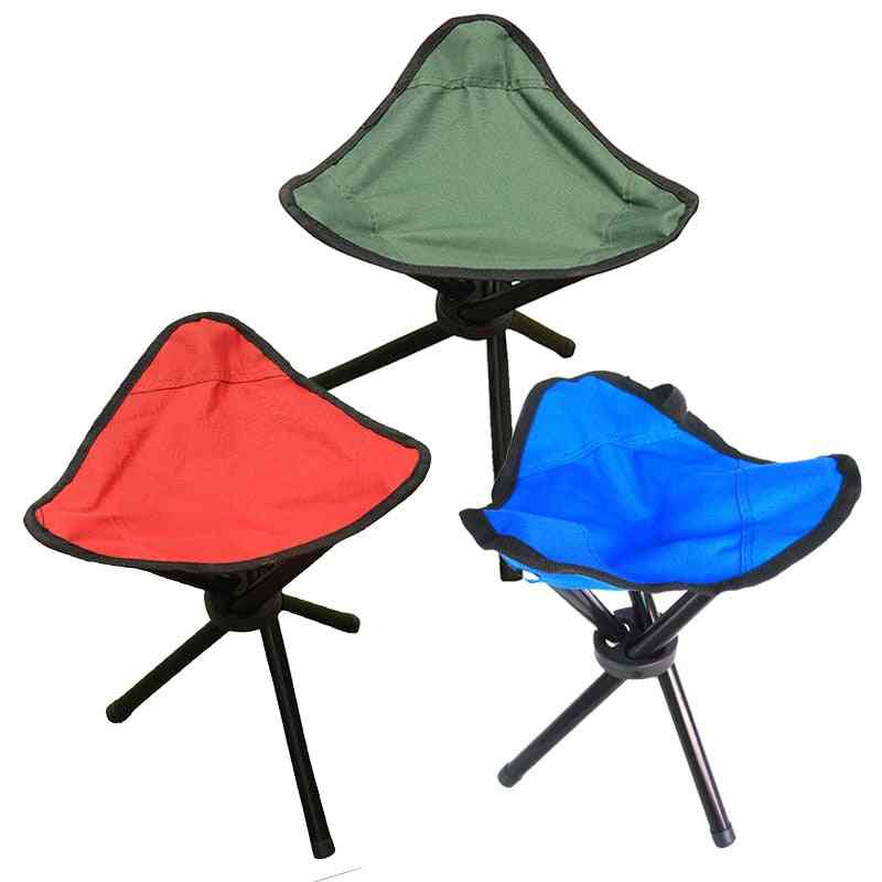 Portable Folding Three-legged Stool Chair Seat For Camping, Picnic Foldable, Outdoor Tool