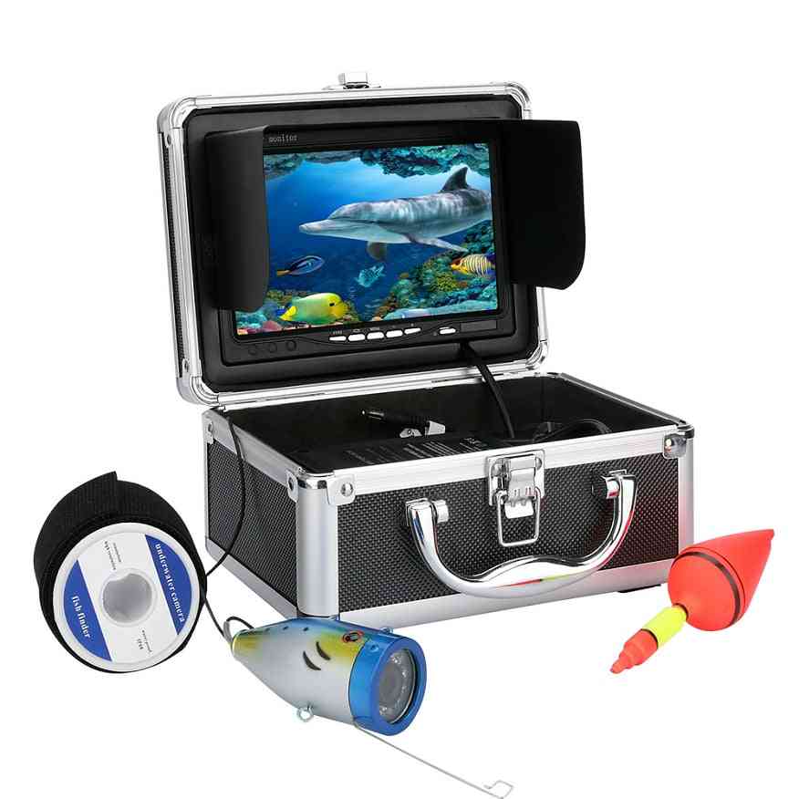Underwater Fishing Video Camera Kit, Led Lights With Monitor