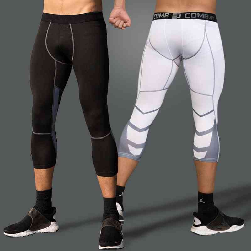 3/4 mænds leggings strømpebukser - fitness / sportsbukser