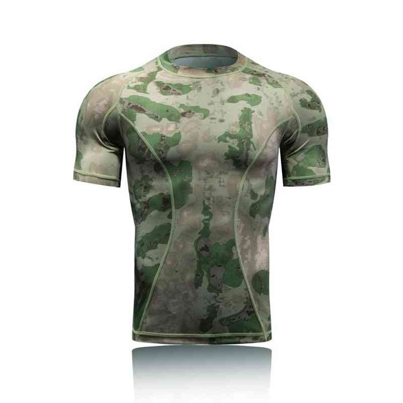 Camisa táctica militar, hombres de las camisetas del combate de la manga corta