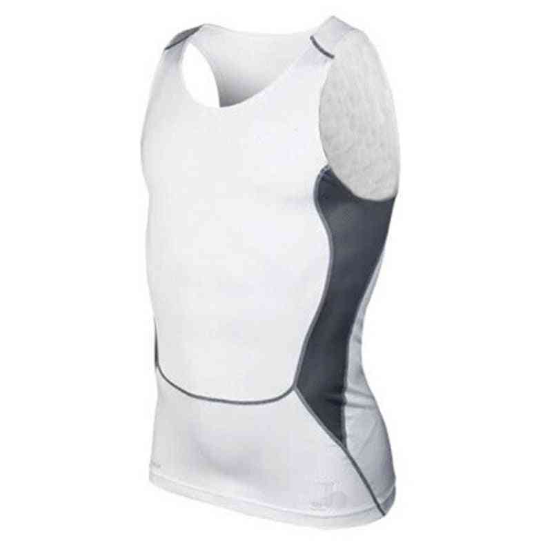 Men Sleeveless Sport Vest Man Compression Sport Tight Shirt