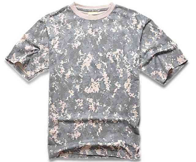 Camouflage/army Print O Neck Sleeve T-shirt