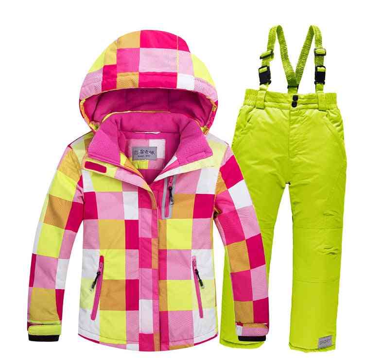 ветроустойчив топъл костюм за сняг от полар за деца