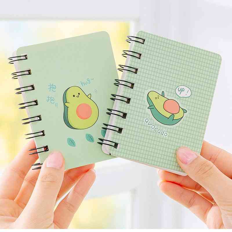 A7-adorable Avocado Print Mini Coil Notepad For School/office