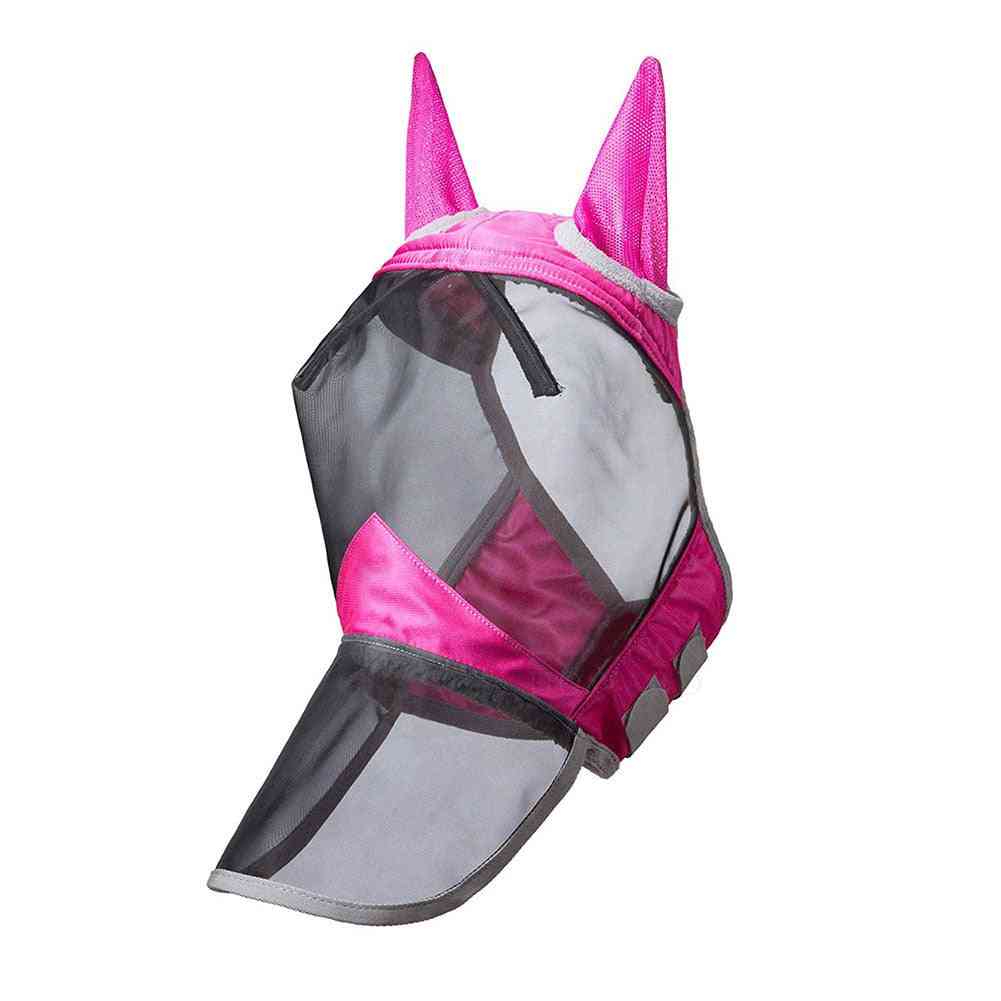 Anti-mygg ansiktsbeskyttelsesmaske for hester