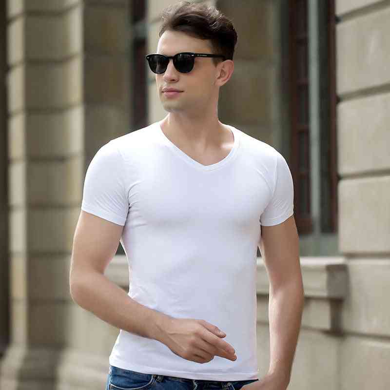 Short Sleeve Cotton Fitness T-shirts For Men