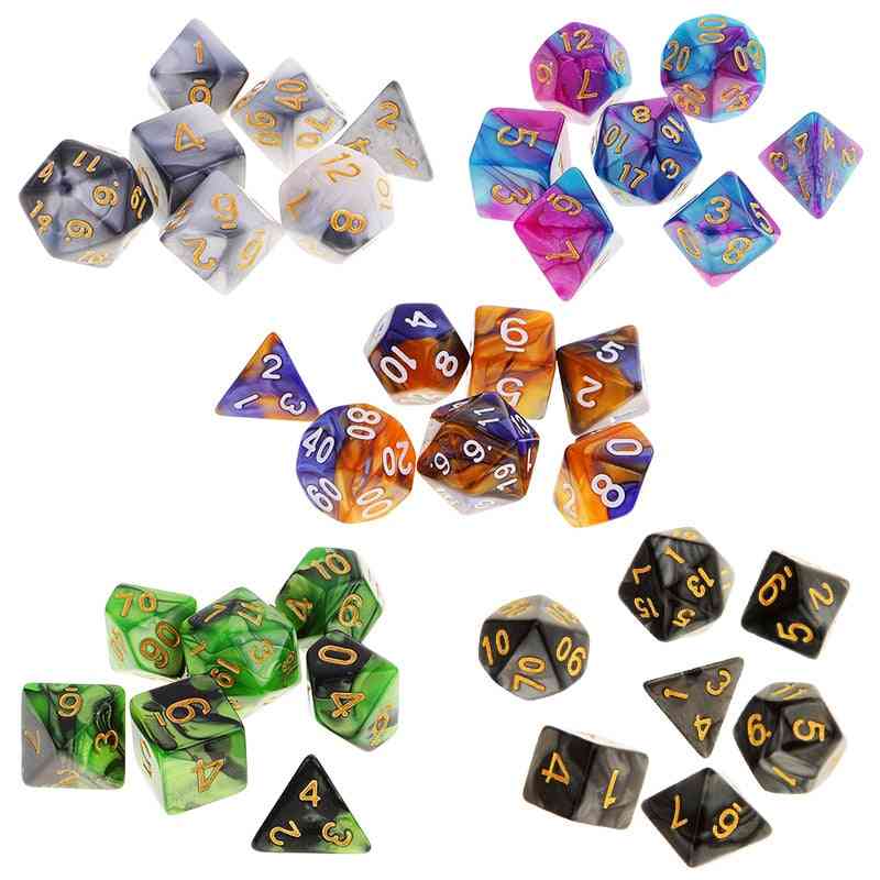 Double-colors Polyhedral Game Dice