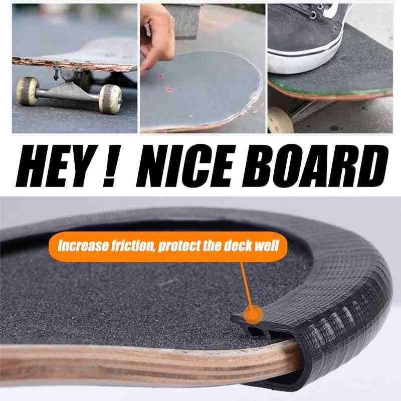 Skateboard Strip Bumper, U-shape Rubber Deck, Guards Protector For Longboard And Double Rocker Strip