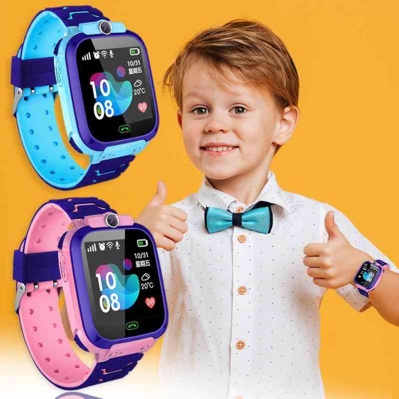 детски интелигентен часовник с камера, сензорен екран, sos call и тракер за местоположение