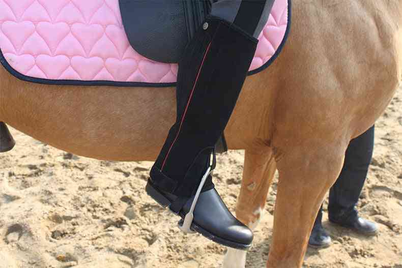 Profession Half Chaps Horse Riding Suede Leather Equestrian Body Protector Equipment Genuine