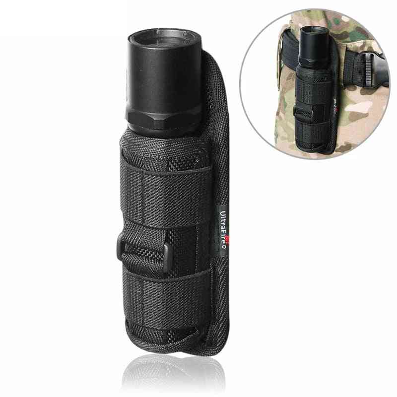 Tactical Flashlight Pouch With 360 Degree Rotatable Clip