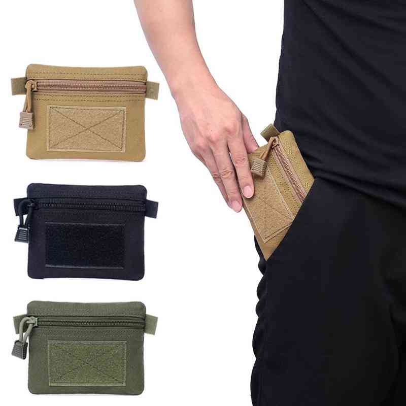 Outdoor Edc Molle Pouch Wallet, Travel Zipper Waist Bag