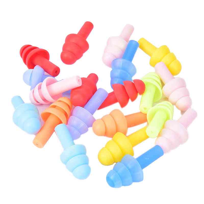 Noise Reduction Silicone Soft Ear Plugs, Swimming Protective