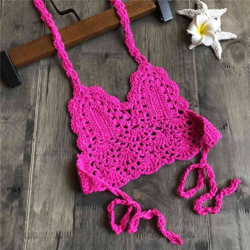 Crochet Straps Bikini Set For Kids