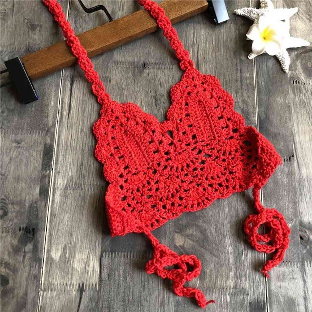 Crochet Straps Bikini Set For Kids