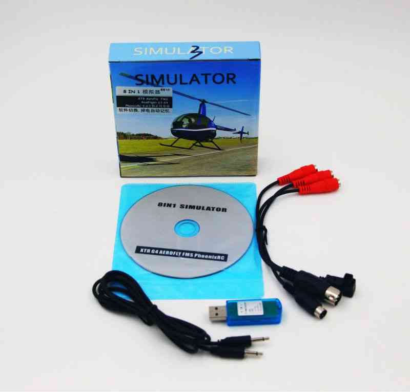 8v1 USB letecký simulátor a kabel
