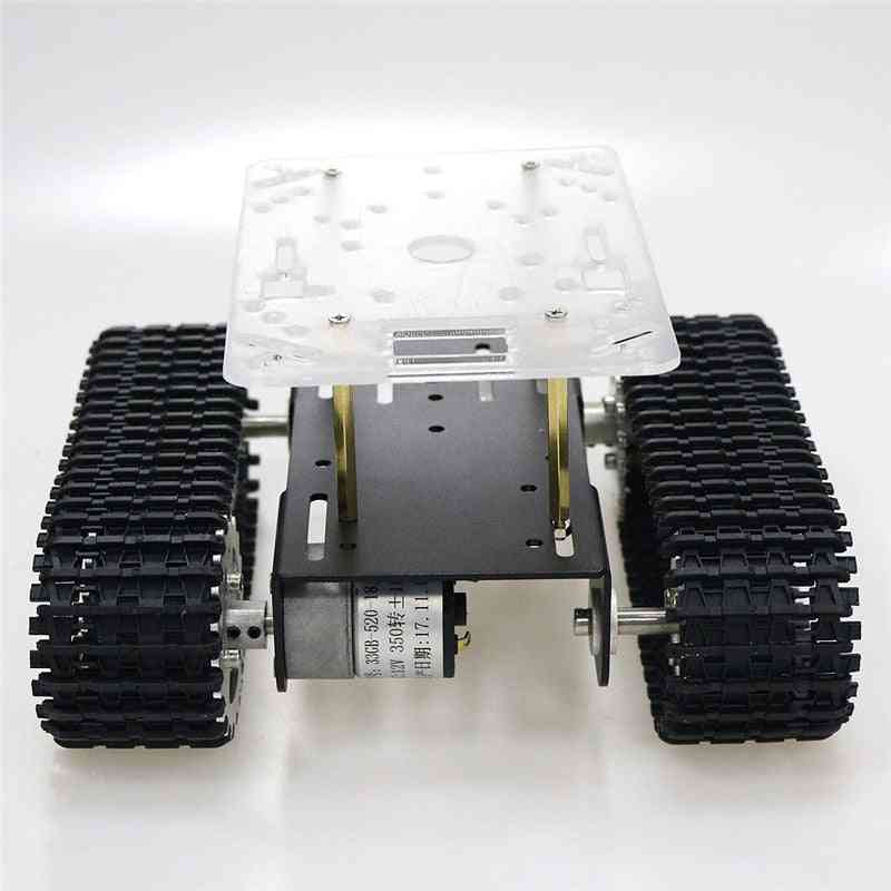 Inteligentný robotový podvozok s pásovým podvozkom s motorom