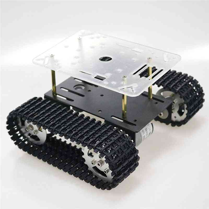 Smart robot tank chassis sporet bil med motor til arduino DIY robot legetøj