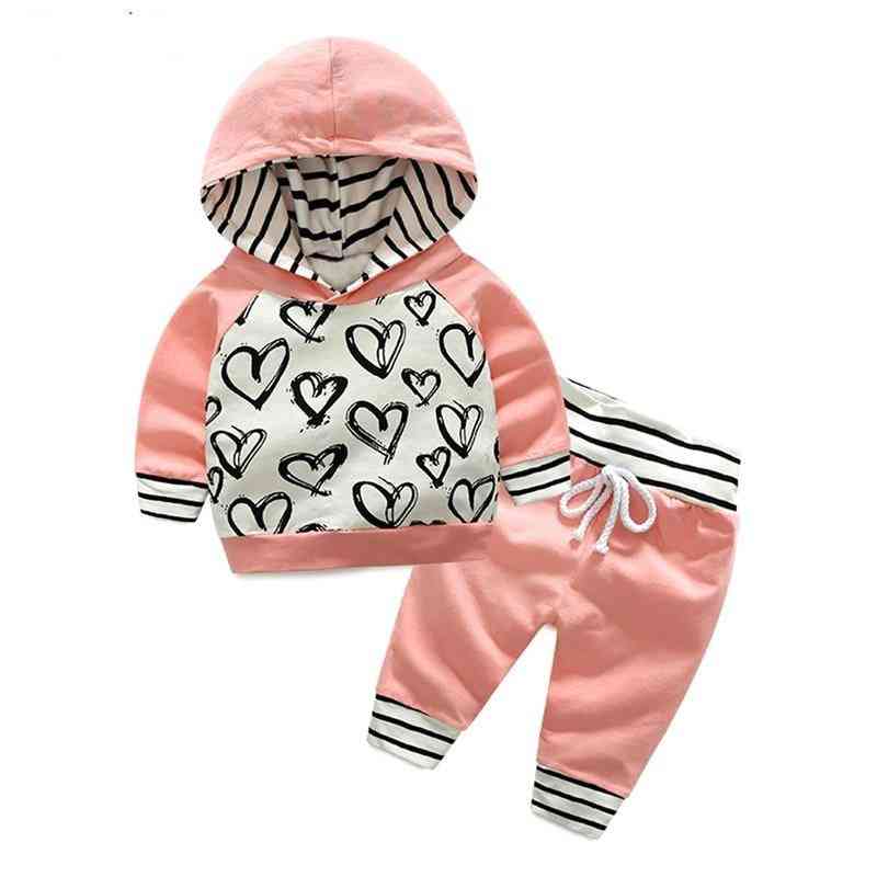 Hooded Sweatshirt And Pants-tracksuit Set For Newborn