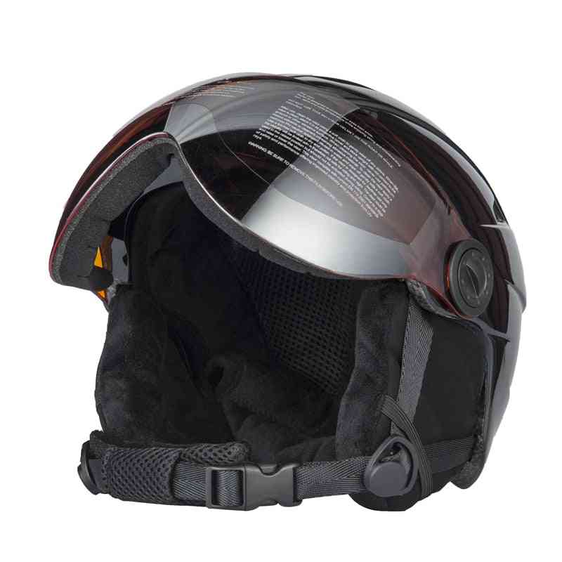 Half-covered Ski Helmet With Goggles For Outdoor Sports