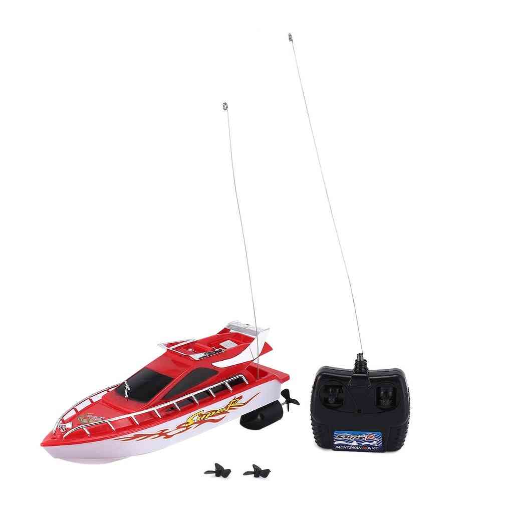 Mini controle remoto por rádio, brinquedo de barco de corrida de alta velocidade para crianças