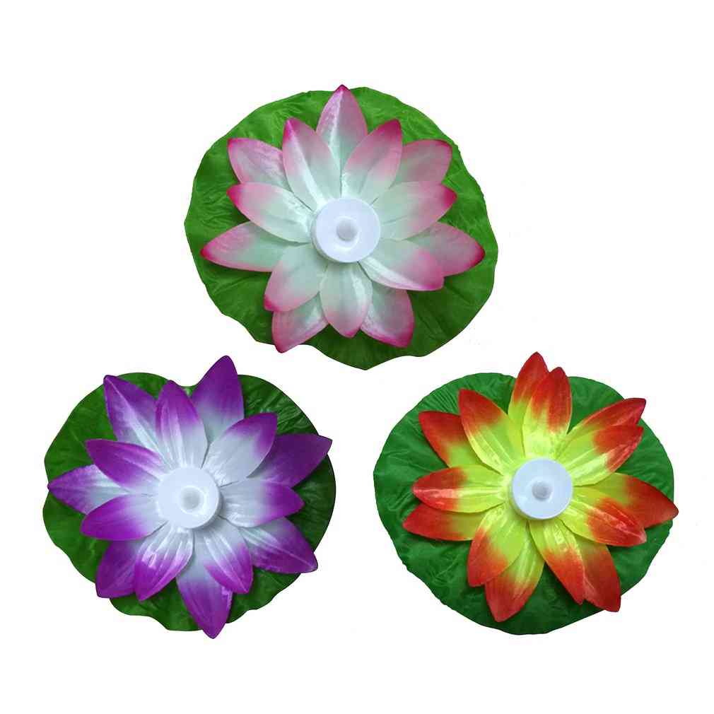 Kunstigt lotus design flydende natlampe