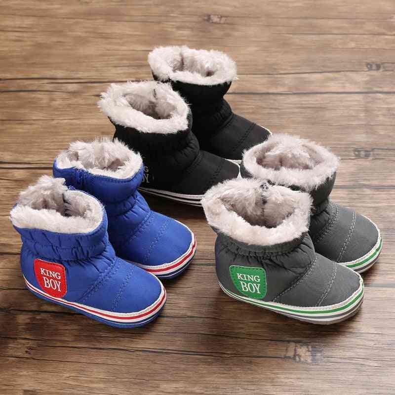 Pige dreng sne sko vinter nyfødte støvler, varme skridsikre bløde sål sko