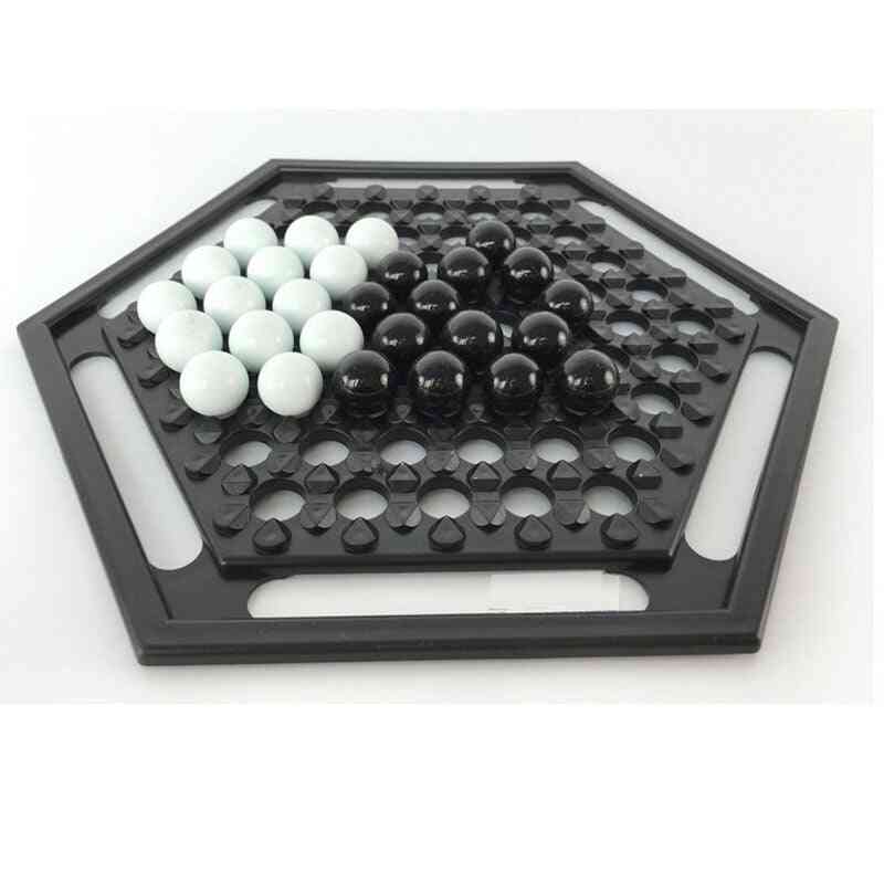 Jogo de tabuleiro de jogo de xadrez de mesa abalone, empurre a festa da mesa, casa, quebra-cabeça, criança, presente para criança